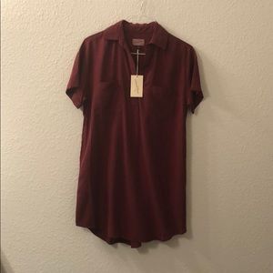 Collared t-shirt dress